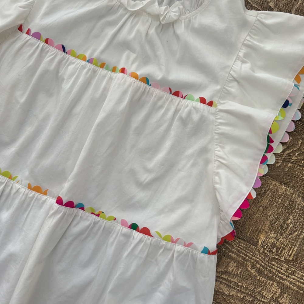 CROSBY by Mollie Burch White High Neck Blakely Blouse medium - Picture 5 of 11